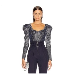 Jonathan Simkhai Bustier Top Blue NWT